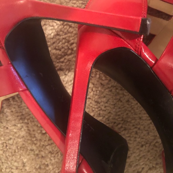 Nine West red heels size 8 - Picture 6 of 8